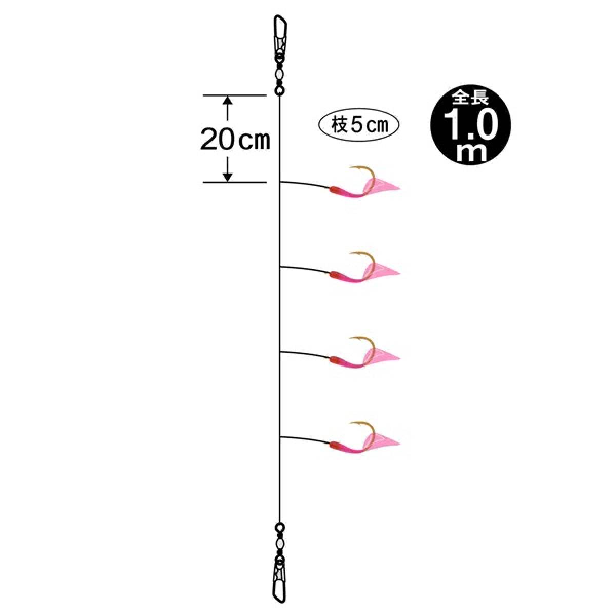 Gamakatsu HUTO HARRIS SKIN SABIKI #4 - 3 S152 (1 pcs/pack) - Britannic Trade