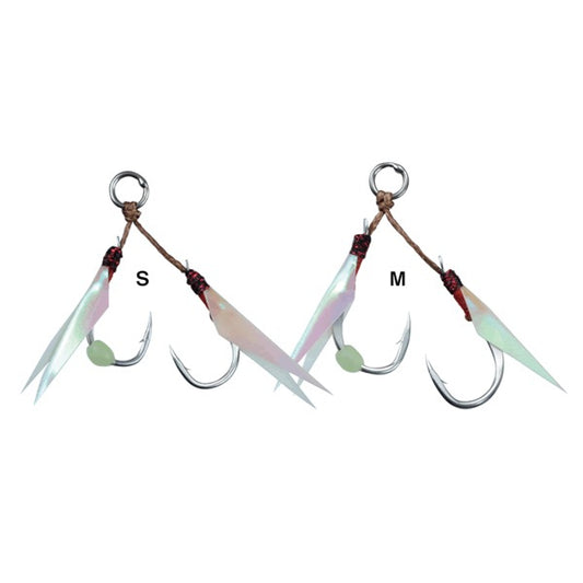 Gamakatsu ASSIST HOOK SLJ WITH SKIN S GA026 (2 pcs/pack) YAKOU fishing terminal tackle — photo 2