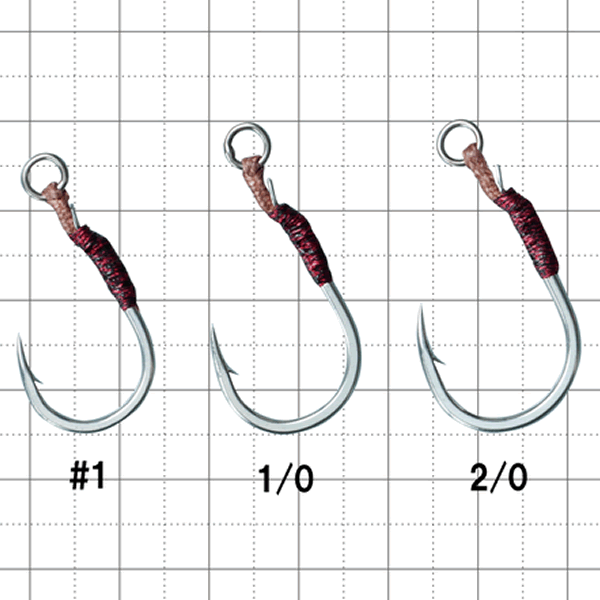 Gamakatsu SINGLE HOOK P-FLEX MH #1/0 SILVER fishing terminal tackle