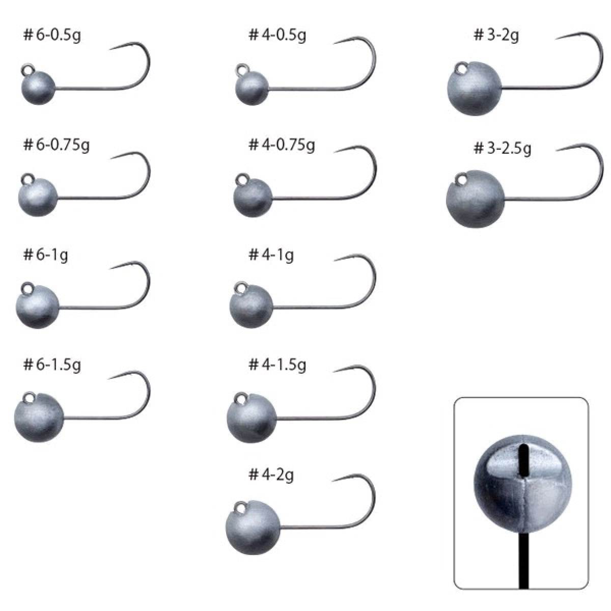 Gamakatsu YOIHIME ROUND #4 - 1.5g 68593 (4 pcs/pack) NSB - Britannic Trade