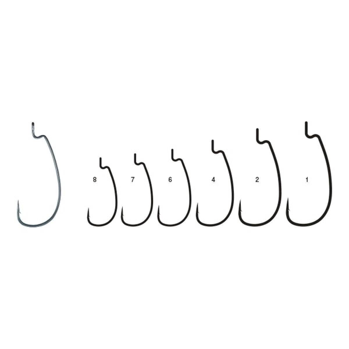 Gamakatsu THEO RISE OFFSET WG-L #1 (7 pcs/pack) - Britannic Trade