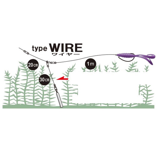 Gamakatsu RUN&GUN CAROLINA TYPE WIRE #5/0 - 4 RG109 (2 pcs/pack) fishing terminal tackle — photo 2
