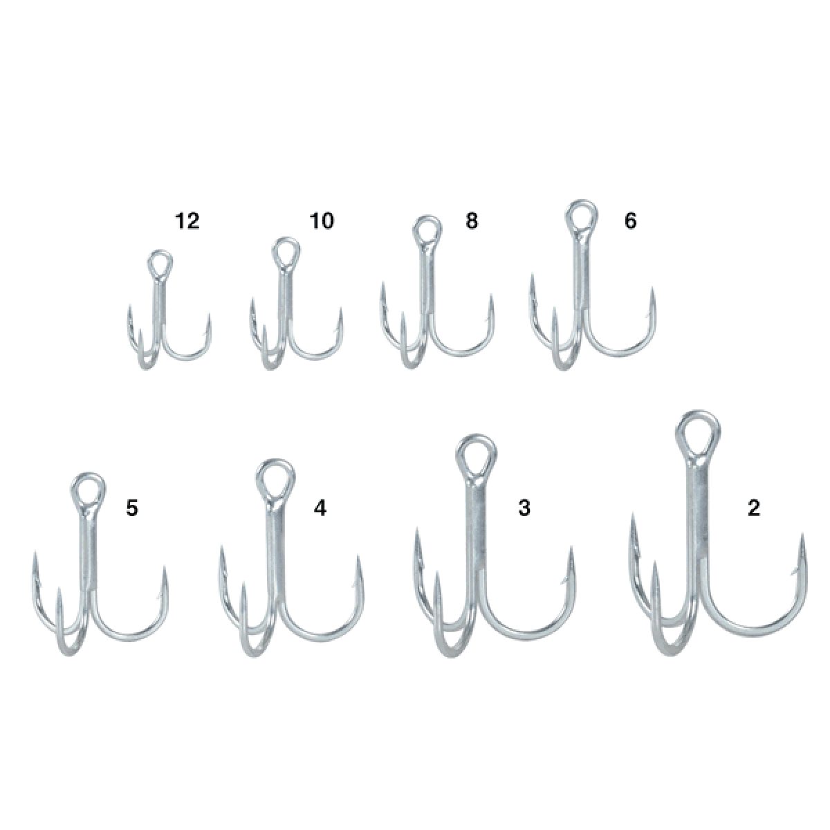 Gamakatsu TREBLE S-RB (Silver) #5 (6 pcs/pack) SILVER - Britannic Trade