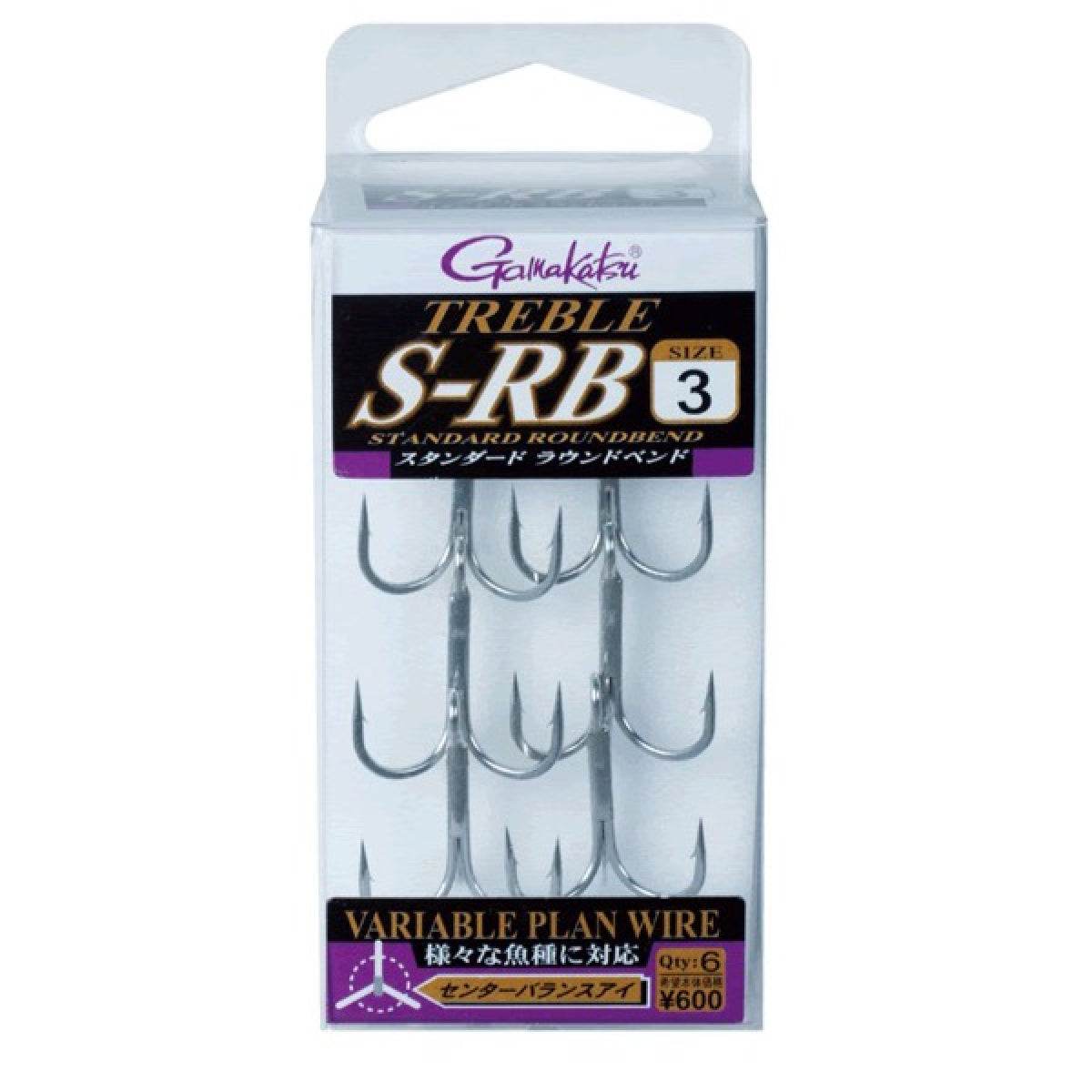 Gamakatsu TREBLE S-RB (Silver) #12 (6 pcs/pack) - Britannic Trade