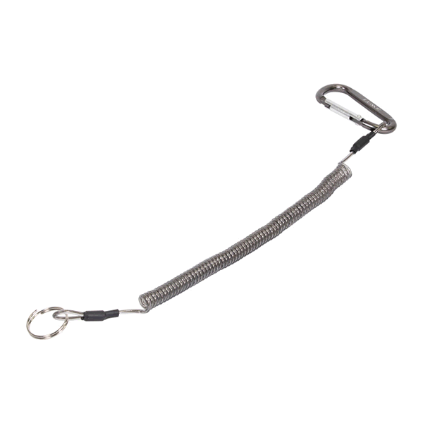Gamakatsu LE114 CARABINER LANYARD (WIRED) 300mm : Max ext. 1.5m