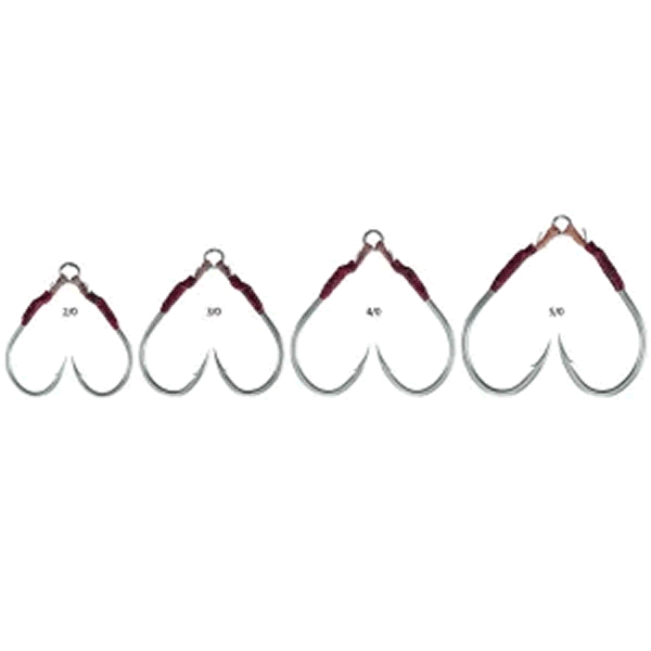 Gamakatsu P-FLEX MH AOMONO TWIN #4/0 (2 sets/pack) SILVER