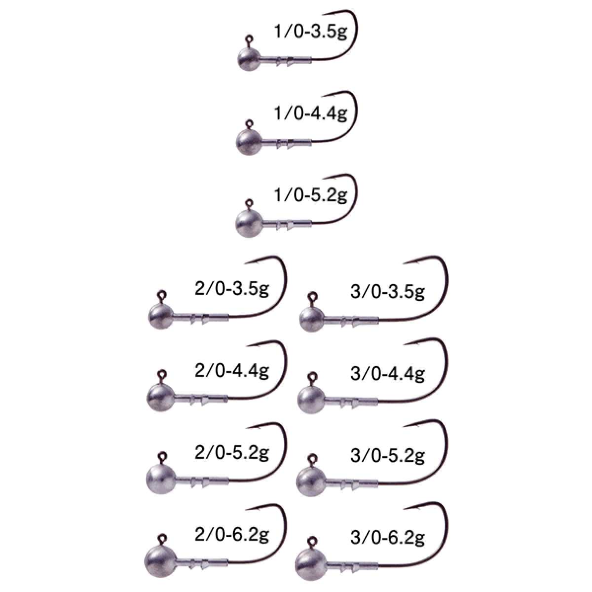 Gamakatsu HORIZON HEAD LG #1/0 : 3.5g (4 pcs/pack) - Britannic Trade