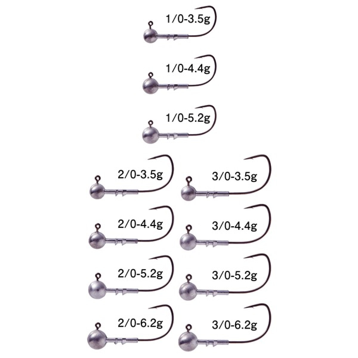 Gamakatsu HORIZON HEAD LG #3/0, 6.2g 68765 (4 pcs/pack)