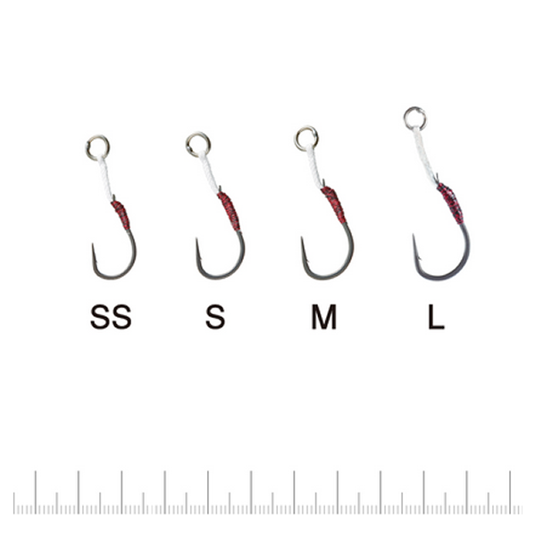 Gamakatsu Assist Hook OKA JIG LIGHT Single S (4 sets/pack) NANO SMOOTH COAT