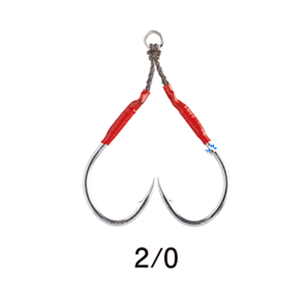 Gamakatsu Assist Hook SAWARA SNIPER Double #2/0 (2 sets/pack) SILVER
