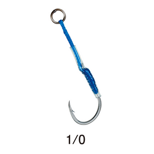 Gamakatsu Assist Hook OKA JIG MIDIUM SINGLE #1/0 (3 sets/pack) SILVER fishing terminal tackle