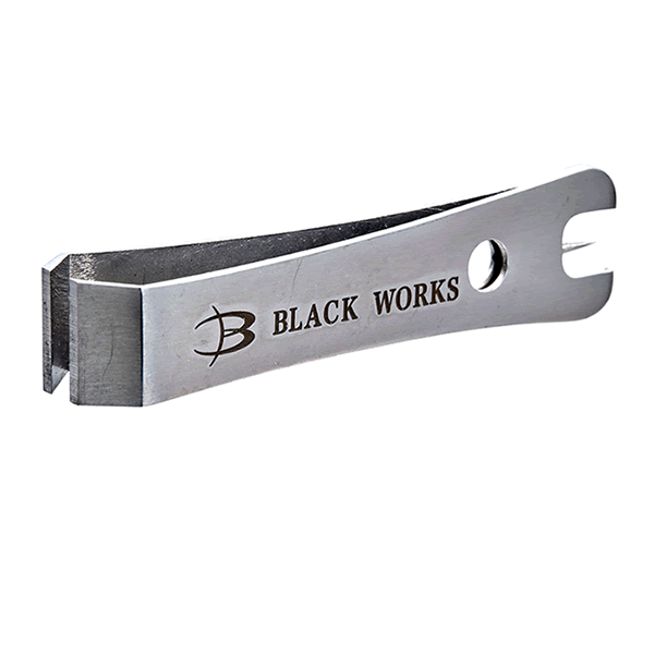Gamakatsu Line Cutter & Needle BLACK WORKS D14 x W55 x H13mm SILVER (BLACK WORKS) fishing accessory