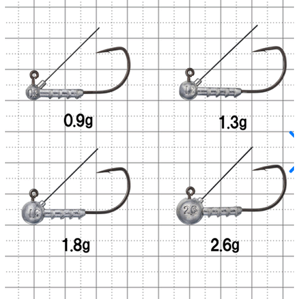 Gamakatsu HORIZON HEAD LG LIGHT Plus Guard #1 1.3g (4 pcs/pack) NANO ALPHA