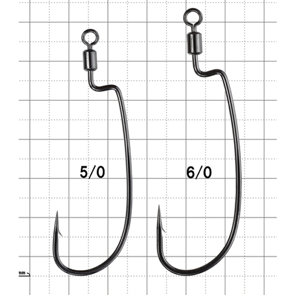 Gamakatsu WORM 34R HYDROLL #6/0 (3 pcs/pack) NSB
