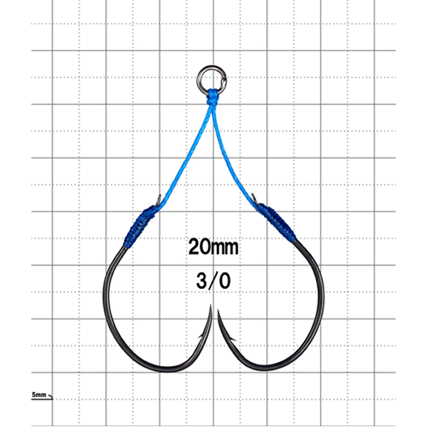 Gamakatsu Assist Hook SAKURAMASU #3/0 (2 sets/pack) NANO SMOOTH COAT
