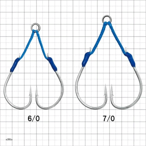 Gamakatsu Assist Hook KINKAI MS-NEO Double Short #6/0 (2 sets/pack) SILVER