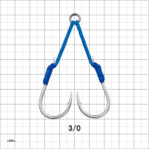 Gamakatsu Assist Hook TSURANUKI 480 Single #3/0 (2 sets/pack) SILVER fishing terminal tackle