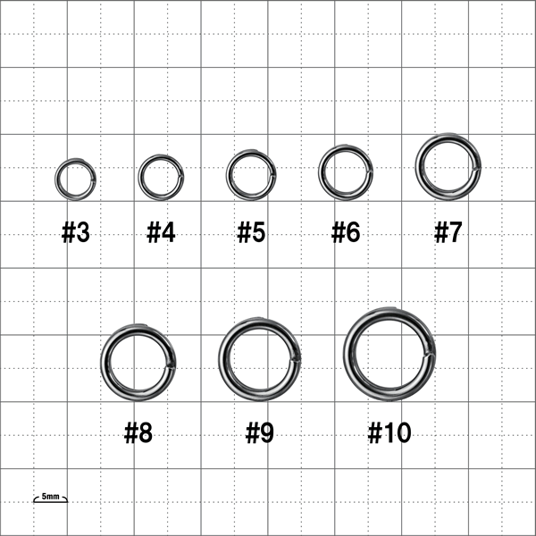 Gamakatsu Ti SPLIT RING #10 (10 pcs/pack) fishing terminal tackle