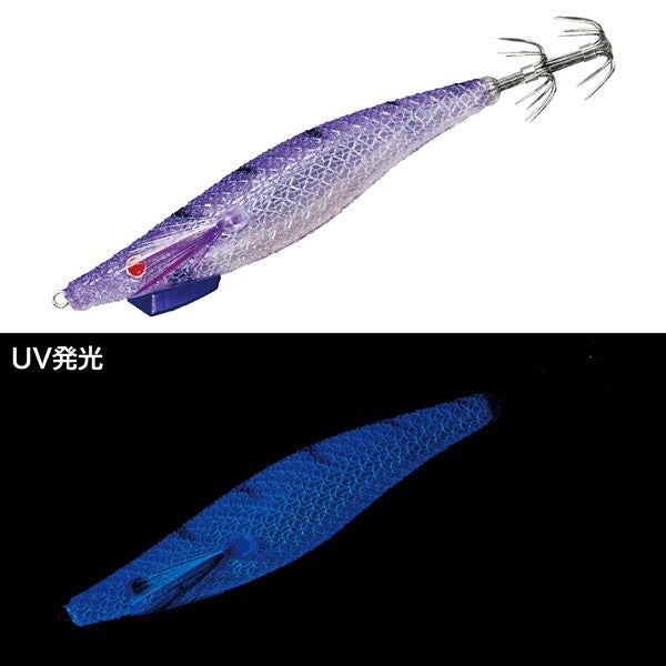 Gamakatsu SPEEDMETAL EGI DROPPER SLIM 95 TYPE F #26 CLEAR PURPLE UV saltwater fishing lure