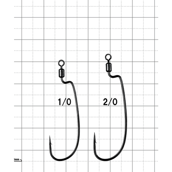 Gamakatsu WORM 34R HYDROLL #1/0 (4 pcs/pack) NSB fishing terminal tackle