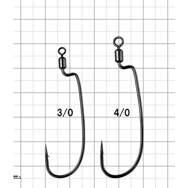 Gamakatsu WORM 34R HYDROLL #4/0 (3 pcs/pack) NSB fishing terminal tackle