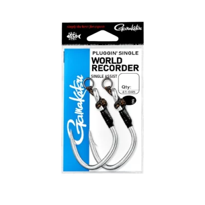 Gamakatsu PLUGGIN' SINGLE WORLS RECORDER #11/0 (2 sets/pack) SILVER