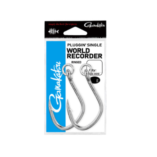 Gamakatsu PLUGGIN' SINGLE WORLD RECORDER RINGED #11/0 fishing terminal tackle