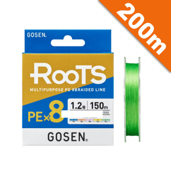 GOSEN ROOTS PEx8 #1.2 (25 lb) - 200m LIGHT GREEN