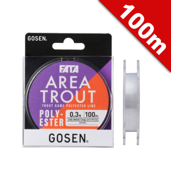 GOSEN FATA AREA TROUT POLYESTER #0.3 (1.6 lb) - 100m NATURAL fishing line