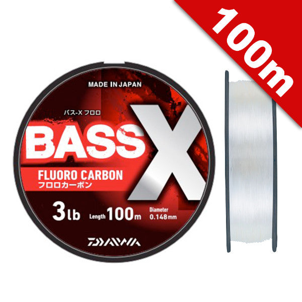 DAIWA BASS-X FLUORO #4 (16 lb) - 100m Fluorocarbon Natural