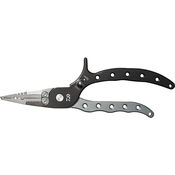 DAIWA ALUMI PLIERS alpha 200H LOCK LG for Sprint Ring #2 - #7 BLACK - Britannic Trade