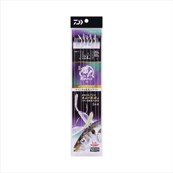 DAIWA KAITEKI SYOKUNIN FUNE SABIKI SS SOFT AMAEBI 5HON 20cm : 9-2 UV