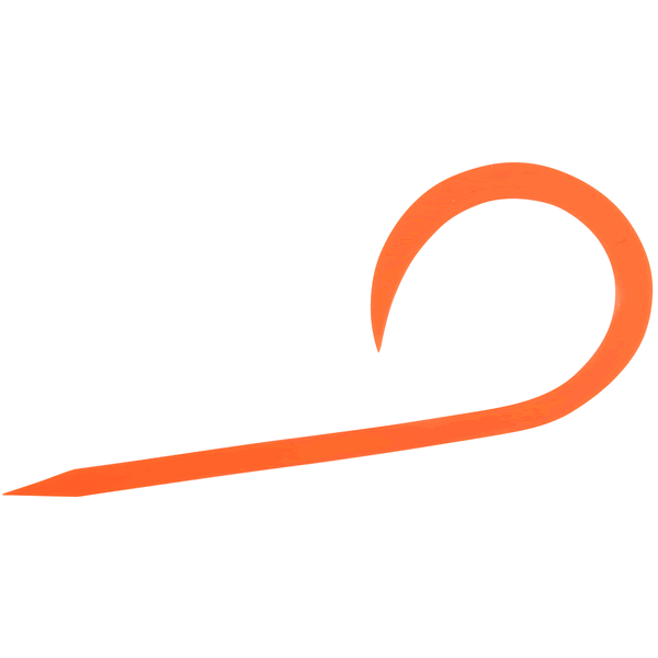DAIWA KOHGA SILICON NECKTIE SINGLE CURLY R KOHGA ORANGE