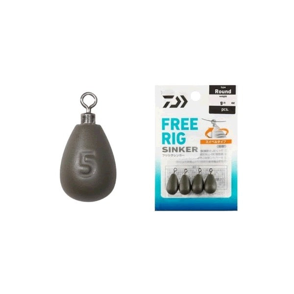 DAIWA FREE RIG SINKER R 5g (4 pcs/pack) fishing terminal tackle