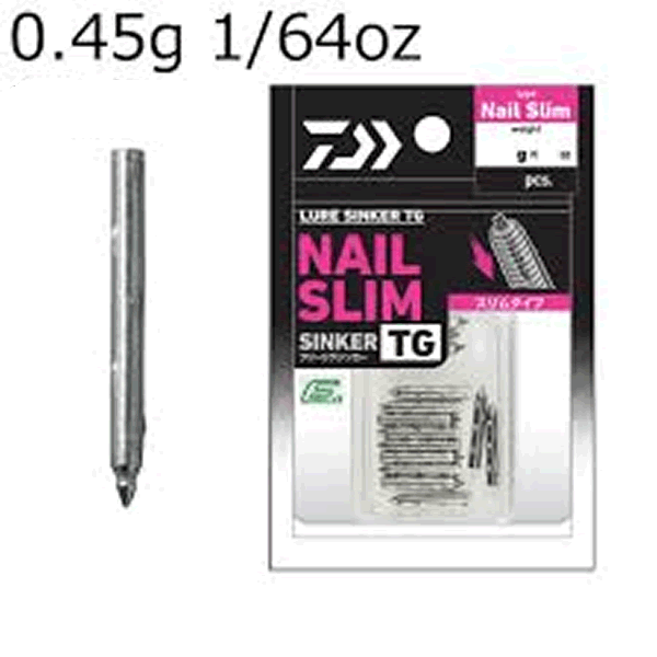 DAIWA LURE SINKER TG NAIL SLIM PRO 0.45g(1/64oz) (36 pcs/pack) fishing terminal tackle