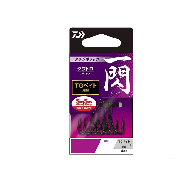 DAIWA TACHIUO JIGGING HOOK ISSEN SS QUATTRO REAR M (4 pcs/pack) fishing terminal tackle