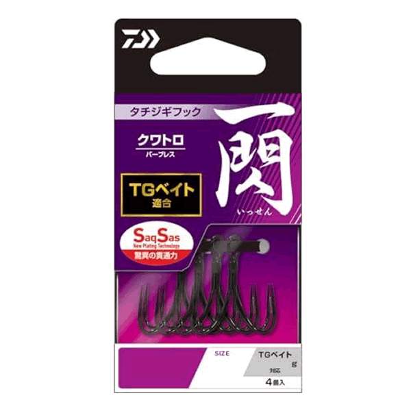 DAIWA TACHIUO JIGGING HOOK ISSEN SS QUATTRO FRONT REAR SET L (1 pc/pack)