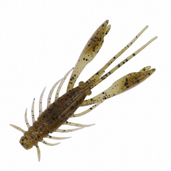 DAIWA SILVER WOLF URBAN SHRIMP 2.4" (8 pcs/pack) Green Pumpkin Glow Gold