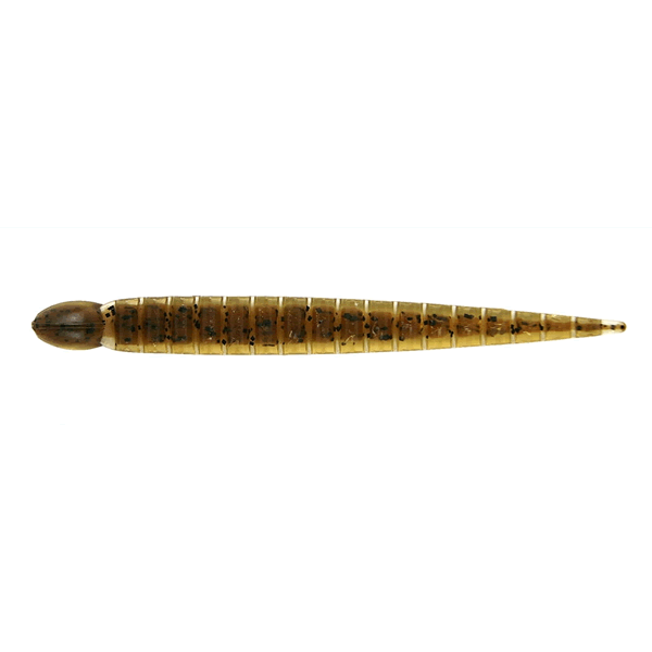 KEITECH Custom Leech 3" Length: 3" (76mm) (10 pcs/pack) #101C Green Pumpkin Pepper