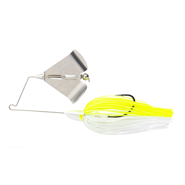 KEITECH TEE-BONE BAZZBAIT 3/8oz Silver Blade #509 WHITE SHARD