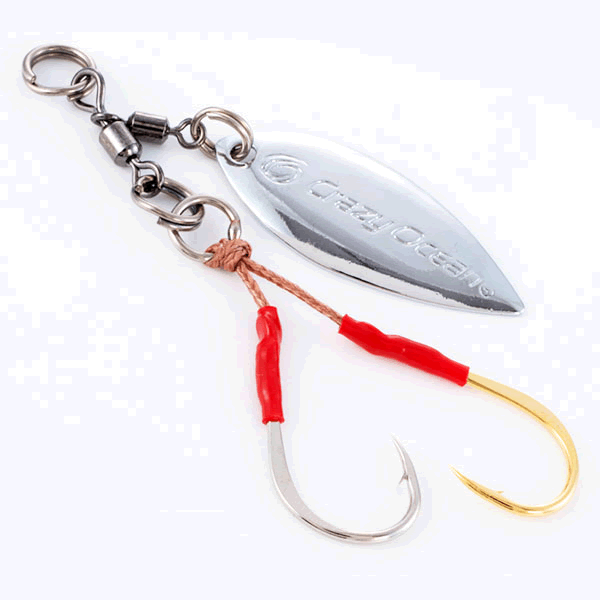 Crazy Ocean FLASH ASSIST BLADE TUNE L (2 pcs/pack) SILVER fishing terminal tackle