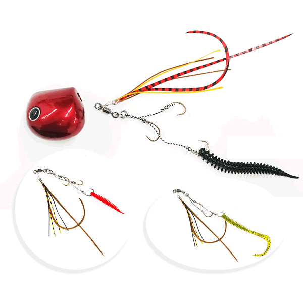 Crazy Ocean KACHITTO TAIRUBBER KARAMETE HOOK STING M (2 pcs/pack) fishing terminal tackle