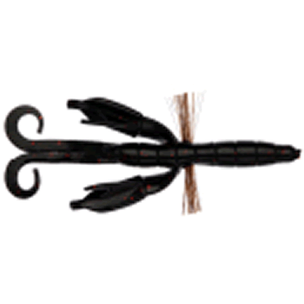 Bait Breath BYS CRAW 3.5" (7 pcs/pack) #140B BLACK / RED freshwater fishing lure