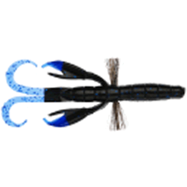 Bait Breath BYS CRAW TWOTONE 4.5" (6 pcs/pack) #B39 BK BLUE / BLUE freshwater fishing lure