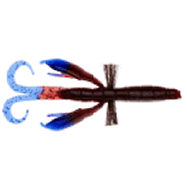 Bait Breath BYS CRAW TWOTONE 3.5" (7 pcs/pack) #B37 DARK RED BLUE / BLUE freshwater fishing lure
