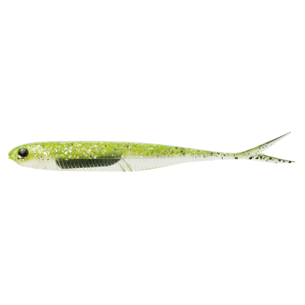Fish Arrow FLASH-J SPLIT 4" SW (5 pcs/pack) #102 CHART/SILVER