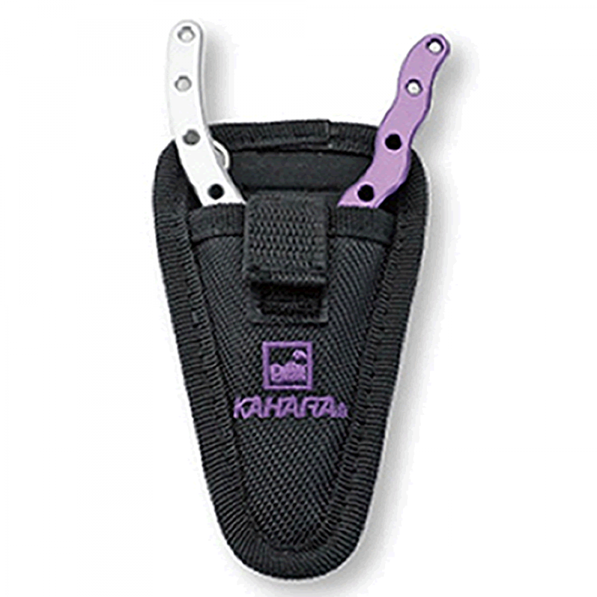 KAHARA ALUMINUM PLIERS 4.5 4.5 inch WITH LANYARD & HOLDER PURPLE / SILVER