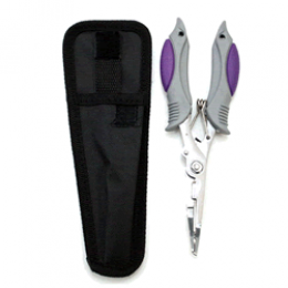 KAHARA KJ STAINLESS PLIERS 6" 7 inch SMOKE / PURPLE fishing accessory — photo 2