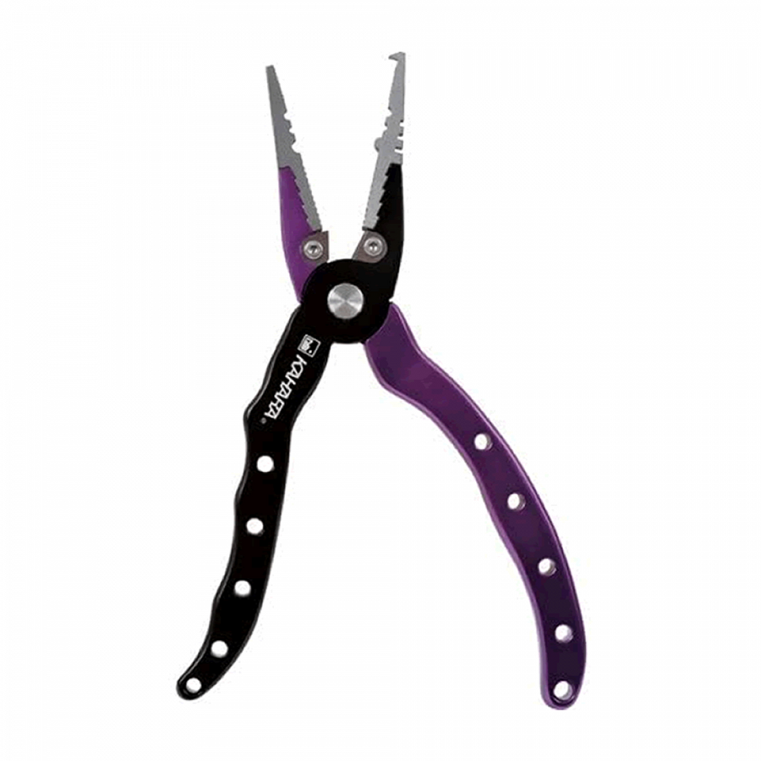 KAHARA HEAVY-DUTY ALUMINUM PLIERS 6.5" 6.5 inch BLACK / PURPLE fishing accessory