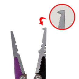 KAHARA HEAVY-DUTY ALUMINUM PLIERS 6.5" 6.5 inch BLACK / PURPLE fishing accessory — photo 2